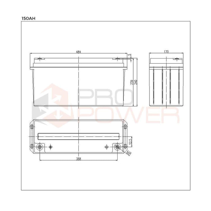 Pro Power 24V 150ah Lithium Iron LiFePo4 Deep Cycle Battery Solar 4WD Caravan