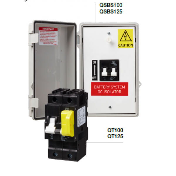 CBI Hydraulic Magnetic Two Pole MCB Total Rated 125A Isolator And Enclosure