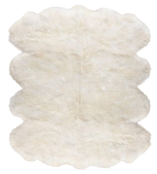 OCTO Genuine Australian Premium Soft Sheepskin Lambskin Rug Pelt White / Ivory