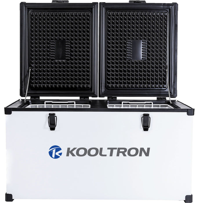 Kooltron 72L Low Profile Dual Compartment Fridge / Freezer Camping 12v 24v 240v