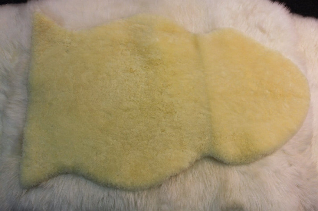 90-99CM Genuine Australian Premium Soft Sheepskin Lambskin Baby Rug Pelt Yellow