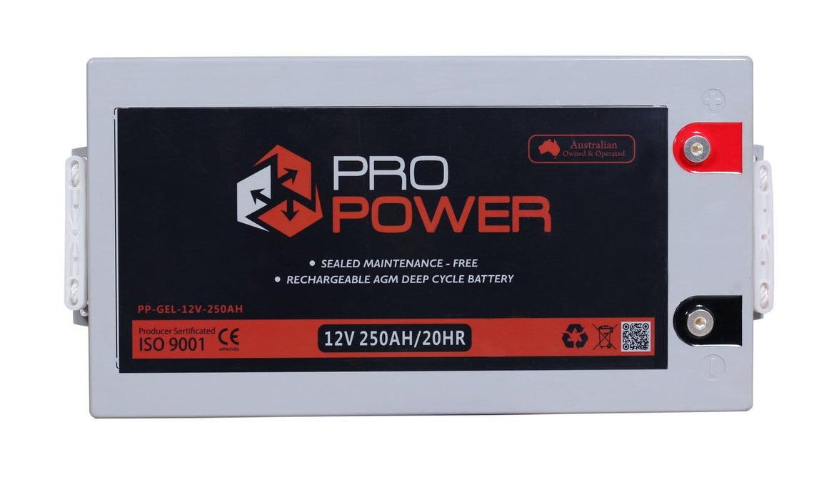 Pro Power 12V Volt 250AH GEL Deep Cycle Battery Caravan 4WD Boat Solar System