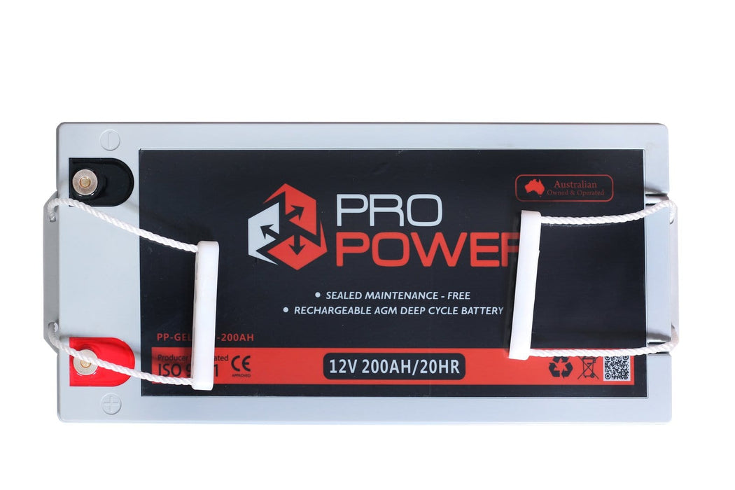 Pro Power 12V Volt 200AH GEL Deep Cycle Battery Caravan 4WD Boat Solar System