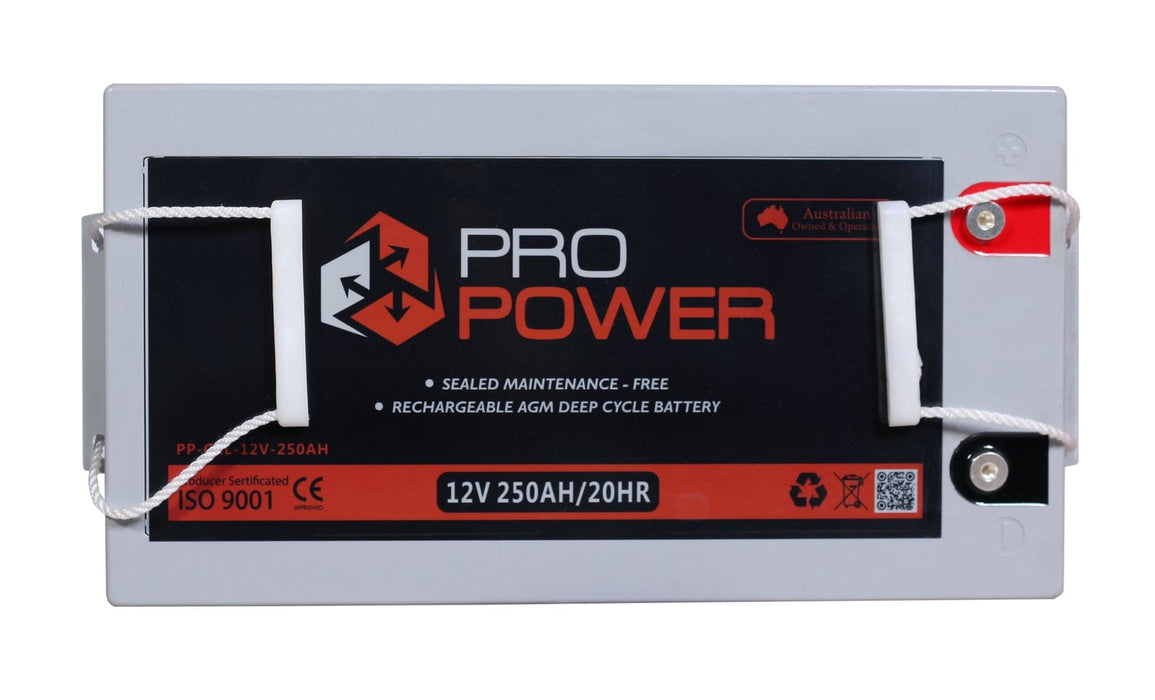 Pro Power 12V Volt 250AH GEL Deep Cycle Battery Caravan 4WD Boat Solar System