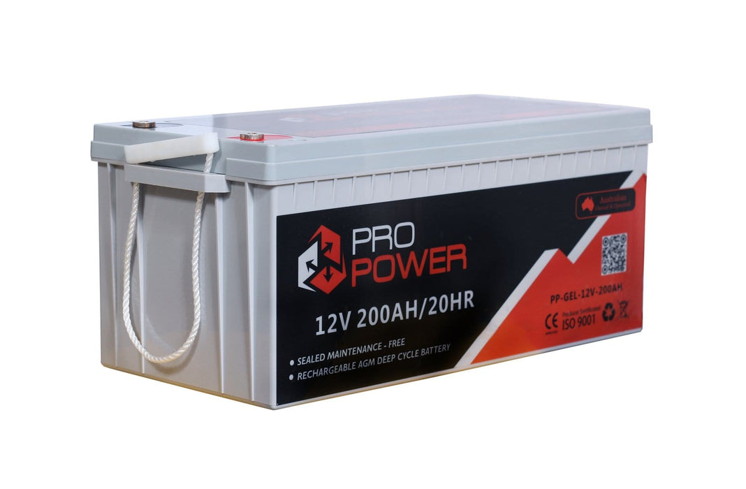 Pro Power 12V Volt 200AH GEL Deep Cycle Battery Caravan 4WD Boat Solar System