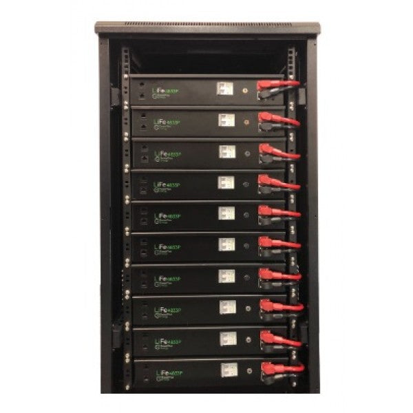 Power Plus IP21 Pre-Wired Lithium LifePO4 LFP Battery Cabinet Suits 8 - 20 Batteries