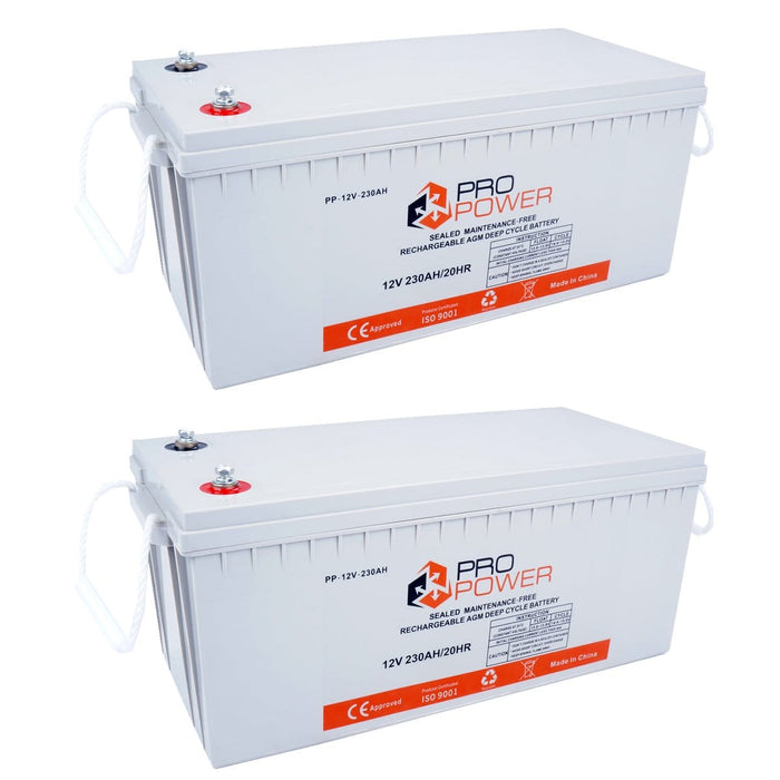 Pro Power 24V Volt 24V 230AH AGM Deepcycle Battery Bank 4wd Boat Solar System