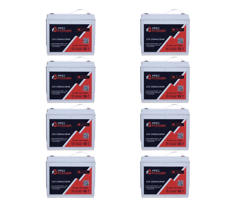 Pro Power 48V Volt 48V 300AH GEL Deepcycle Battery Bank 4wd Boat Solar System