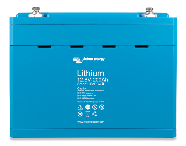 Image of our 24 volt blue lithium batteries
