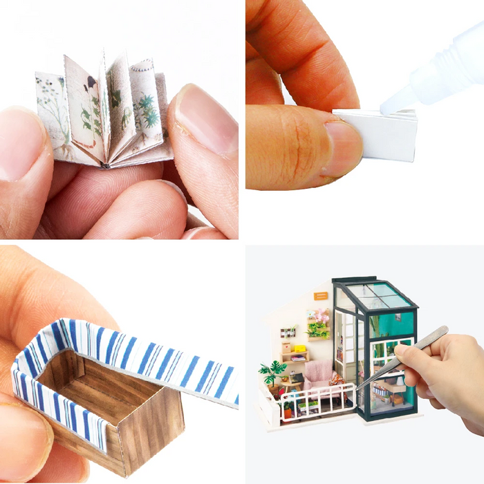 Robotime DIY Mini Dollhouse Building Model Home Decoration toys Balcony Daydreaming