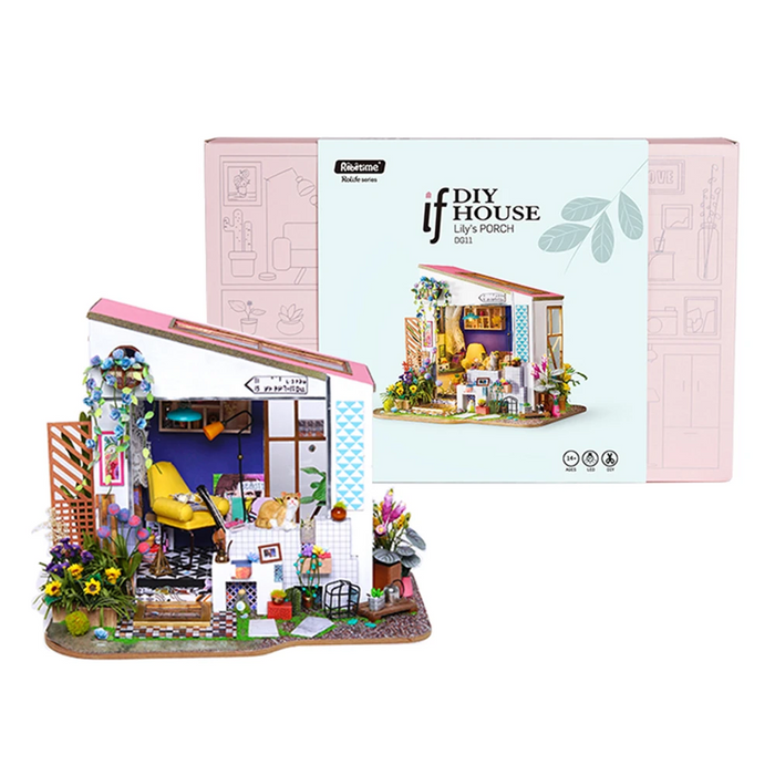 Robotime New Arrival - Dollhouse Series - Lily's Porch with LED light
