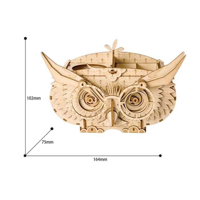 Robotime Modern 3D Wooden Puzzle-Non Animals Owl Box