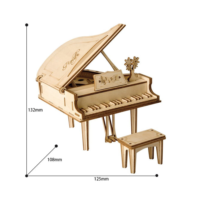 Robotime Modern 3D Wooden Puzzle-Non Animals Grand Piano