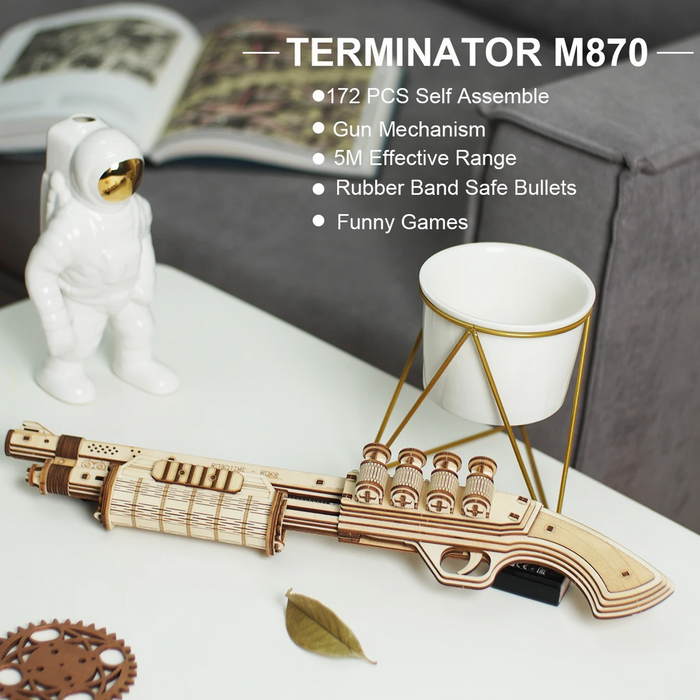 Robotime New 3D Puzzle Gun Toys-Terminator M870