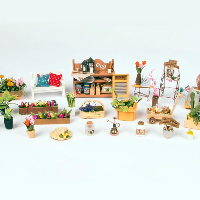 Robotime DIY Dollhouse Kit-Miller's Garden