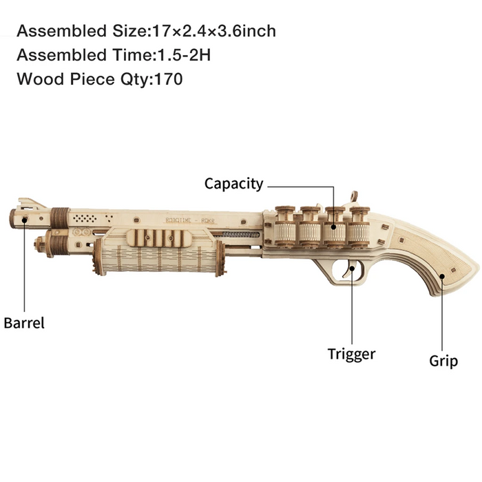 Robotime New 3D Puzzle Gun Toys-Terminator M870