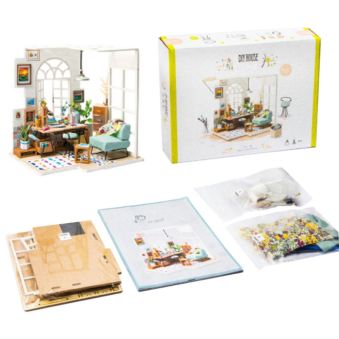 Robotime DIY Mini Dollhouse Building Model Home Decoration toys SOHO time