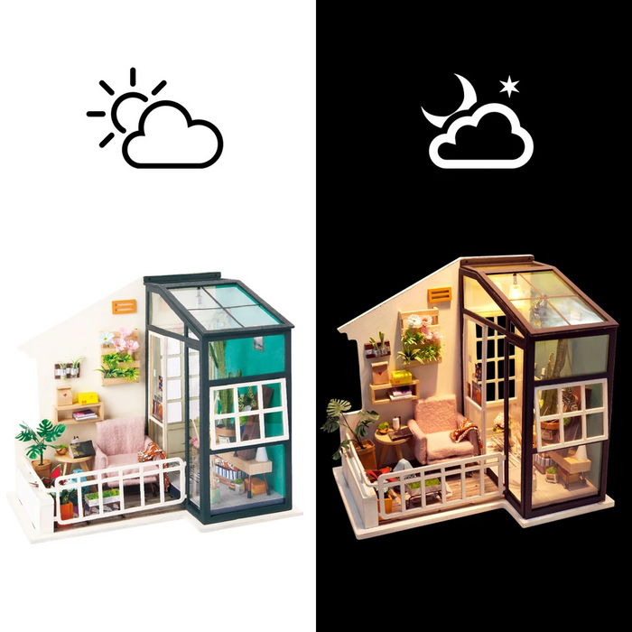 Robotime DIY Mini Dollhouse Building Model Home Decoration toys Balcony Daydreaming