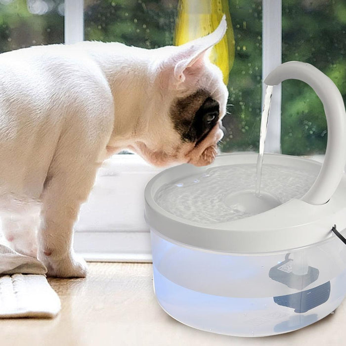 Pet Water Fountain Swan Neck Shaped Cat Water Dispenser USB Charging Automatic Drinking Fountain 2L With LED Light For Cat Dog