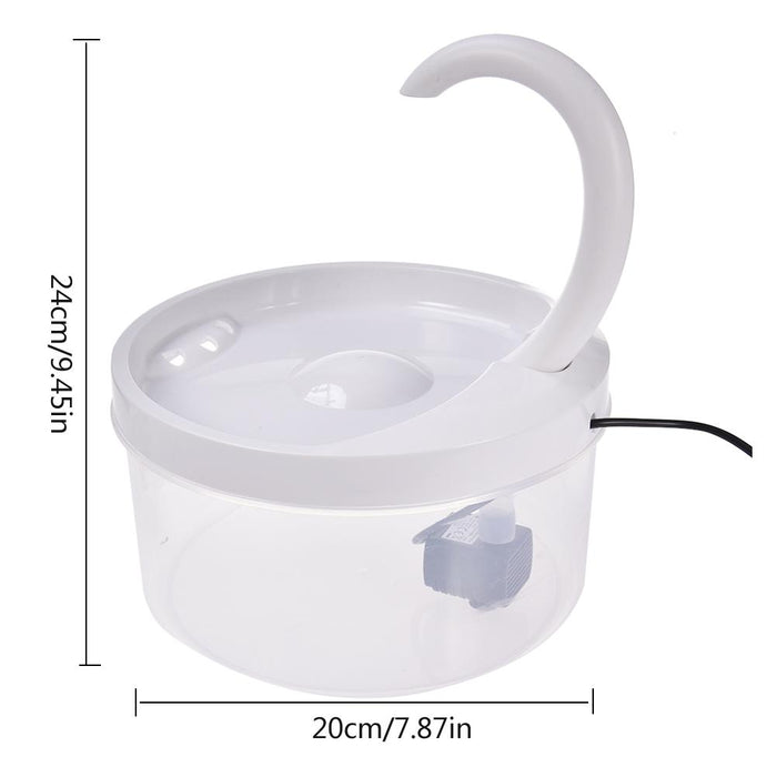 Pet Water Fountain Swan Neck Shaped Cat Water Dispenser USB Charging Automatic Drinking Fountain 2L With LED Light For Cat Dog