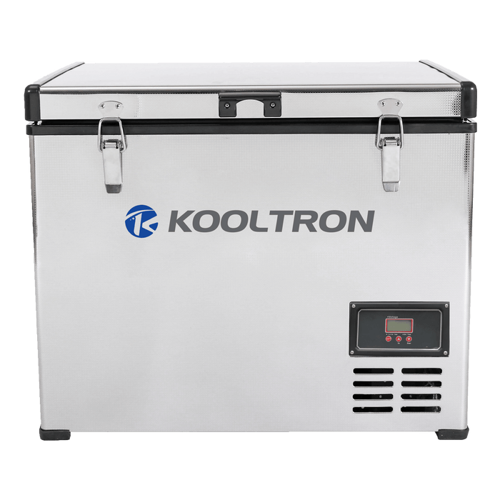 Kooltron 60L Stainless Steel Dual Compartment Fridge / Freezer Camping 12v24v 240v