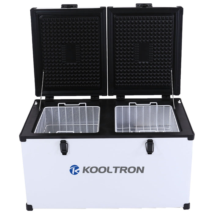 Kooltron 72L Low Profile Dual Compartment Fridge / Freezer Camping 12v 24v 240v