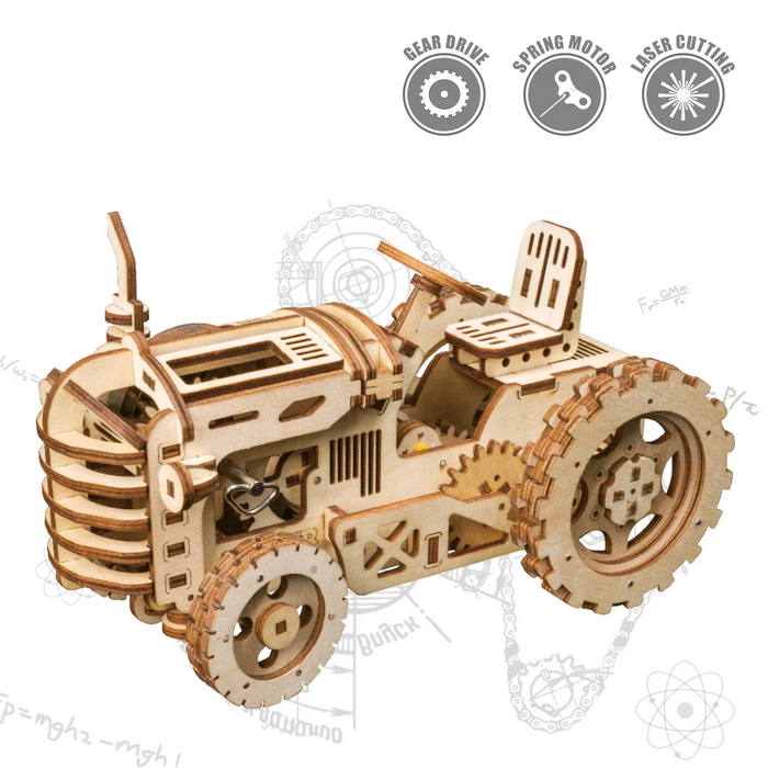 Robotime 3D Puzzle Movement Assembled Wooden Tractor