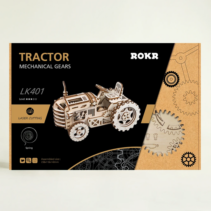 Robotime 3D Puzzle Movement Assembled Wooden Tractor