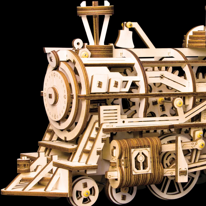 Robotime Mechanical Gears 3D Puzzle Movement Assembled Wooden Locomotive