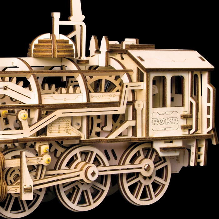 Robotime Mechanical Gears 3D Puzzle Movement Assembled Wooden Locomotive