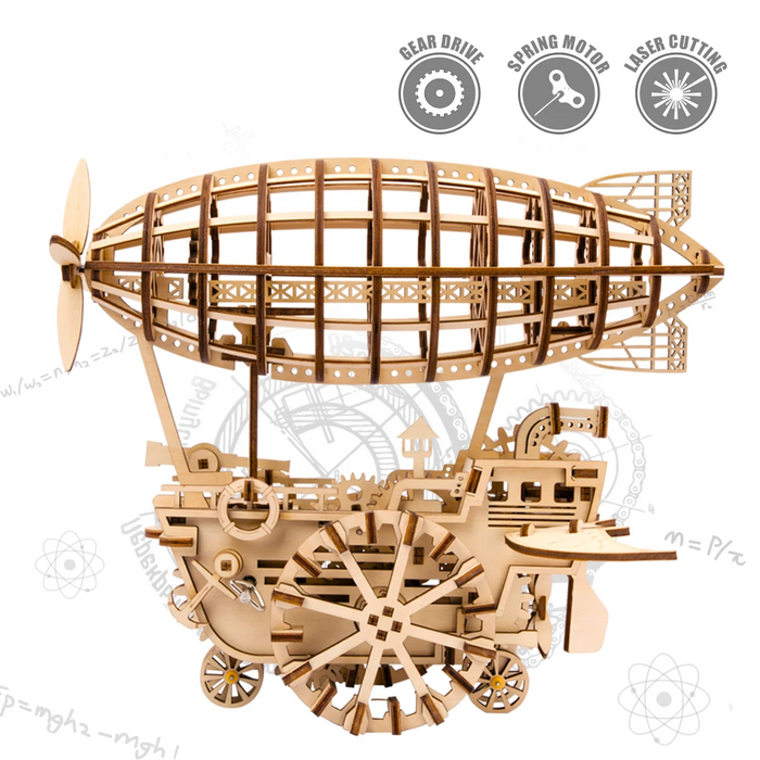 Robotime 3D Puzzle Movement Assembled Wooden Air Vehicle