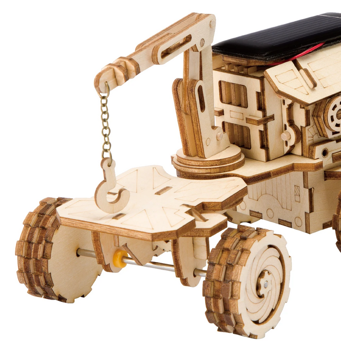 Robotime 3D Wooden Puzzle Movement Assembled Solar Energy Powered Toys Space Hunting Hermes Rover