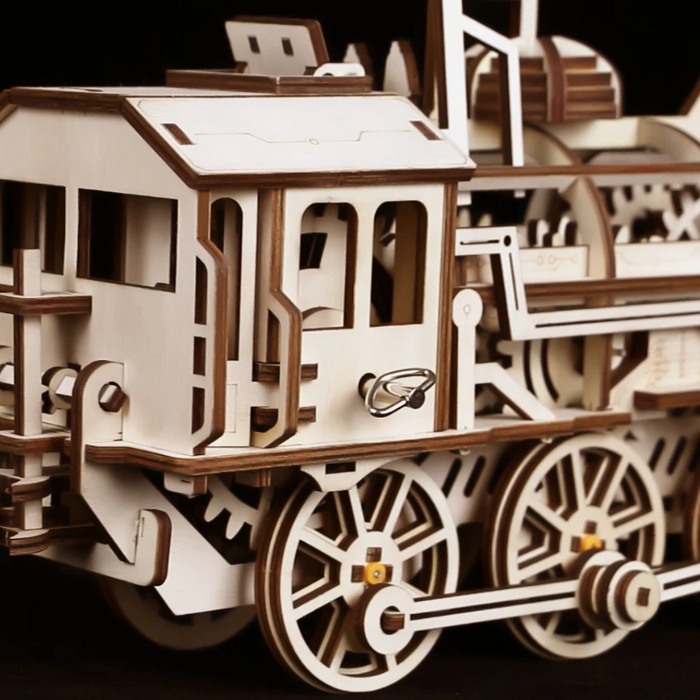 Robotime Mechanical Gears 3D Puzzle Movement Assembled Wooden Locomotive