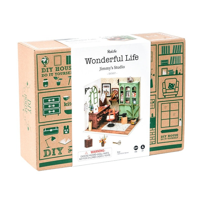 Robotime DIY Mini Dollhouse Jimmy’s Studio Home Office DGM07