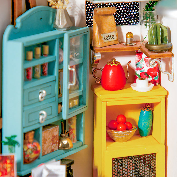 Robotime DIY Miniature Dollhouse Kit-Joy’s Peninsula Living Room