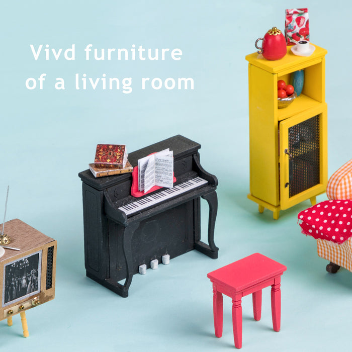 Robotime DIY Miniature Dollhouse Kit-Joy’s Peninsula Living Room