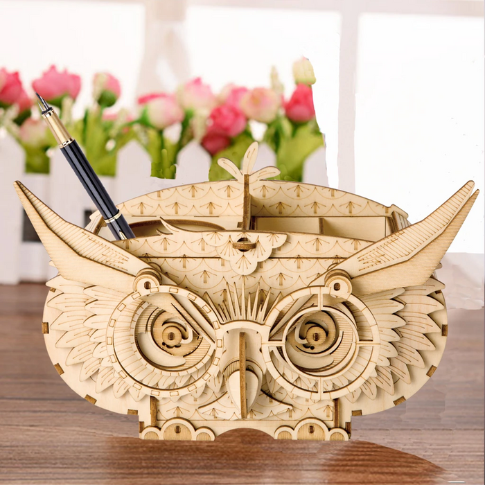 Robotime Modern 3D Wooden Puzzle-Non Animals Owl Box
