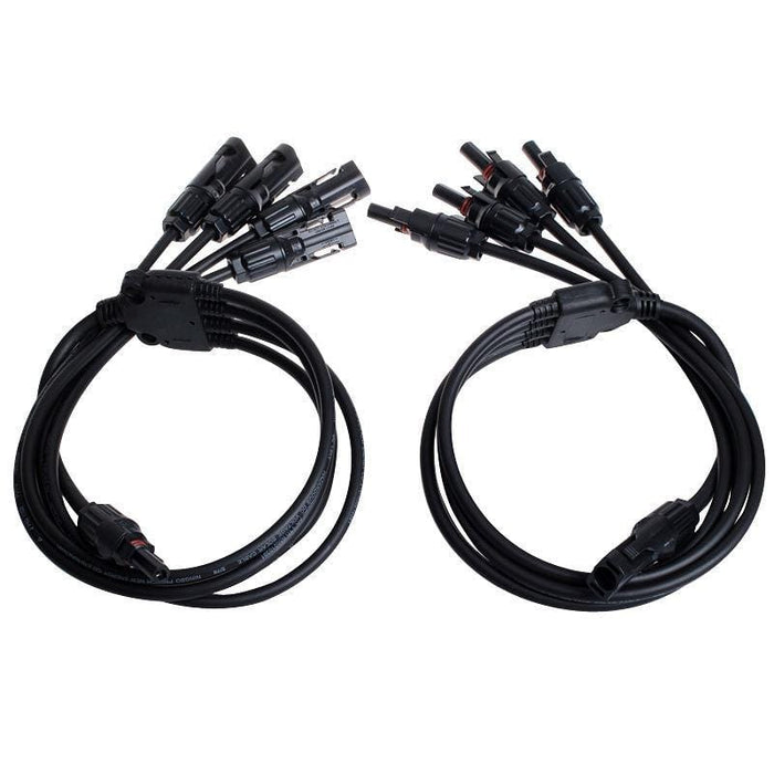 MC4 Adapter Cable Y Y4 Branch Connectors Pair FFFFM And MMMMF For Solar Panels