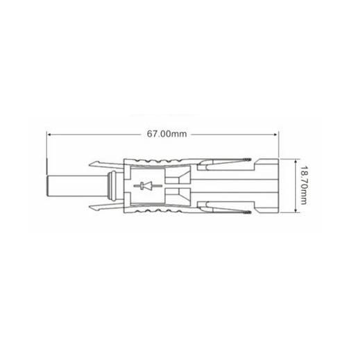 MC4 Solar Panel Connector With DIODE Protection TUV IP67 10A  PV Photovoltaic