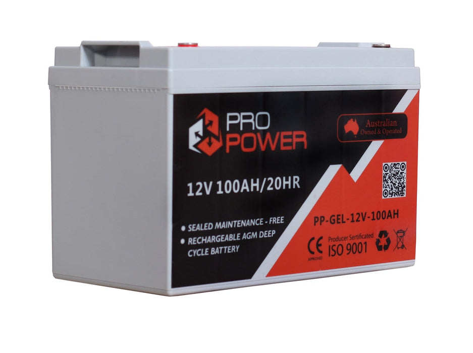 Pro Power 12V Volt 100AH GEL Deep Cycle Battery Caravan 4WD Boat Solar System