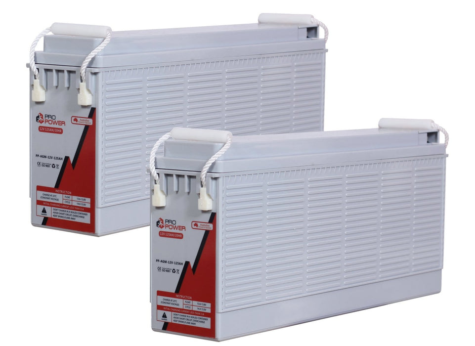 Pro Power 24V Volt 125AH AGM Deep Cycle Battery Caravan 4WD Boat Solar System