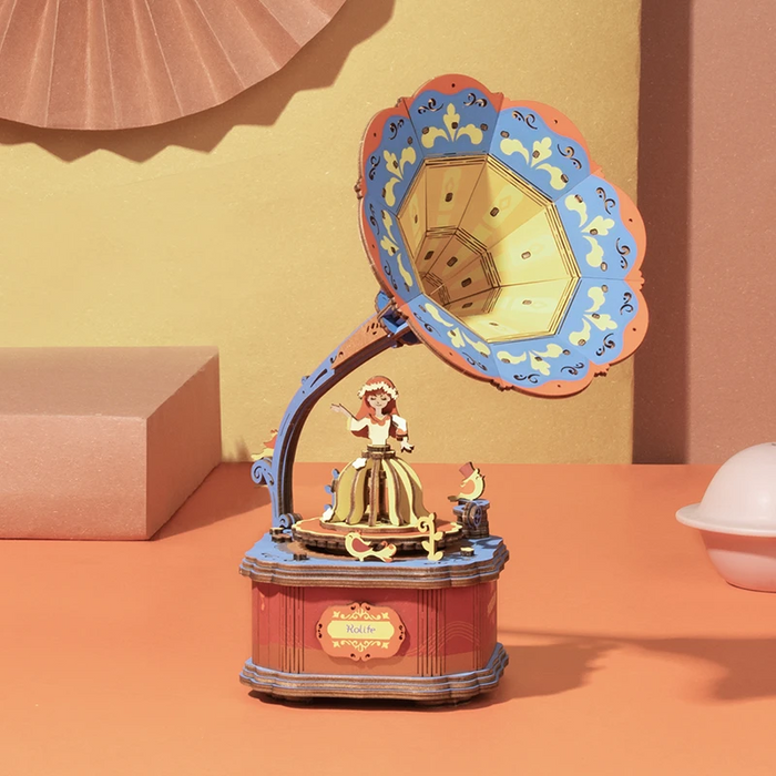 Robotime DIY Music box - Vintage Gramophone